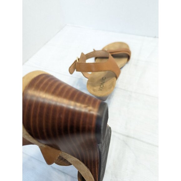 Vionic Noble Brown Laurie Wedge Sandals Tan Size 7 Comfort Beachy - Picture 11 of 15